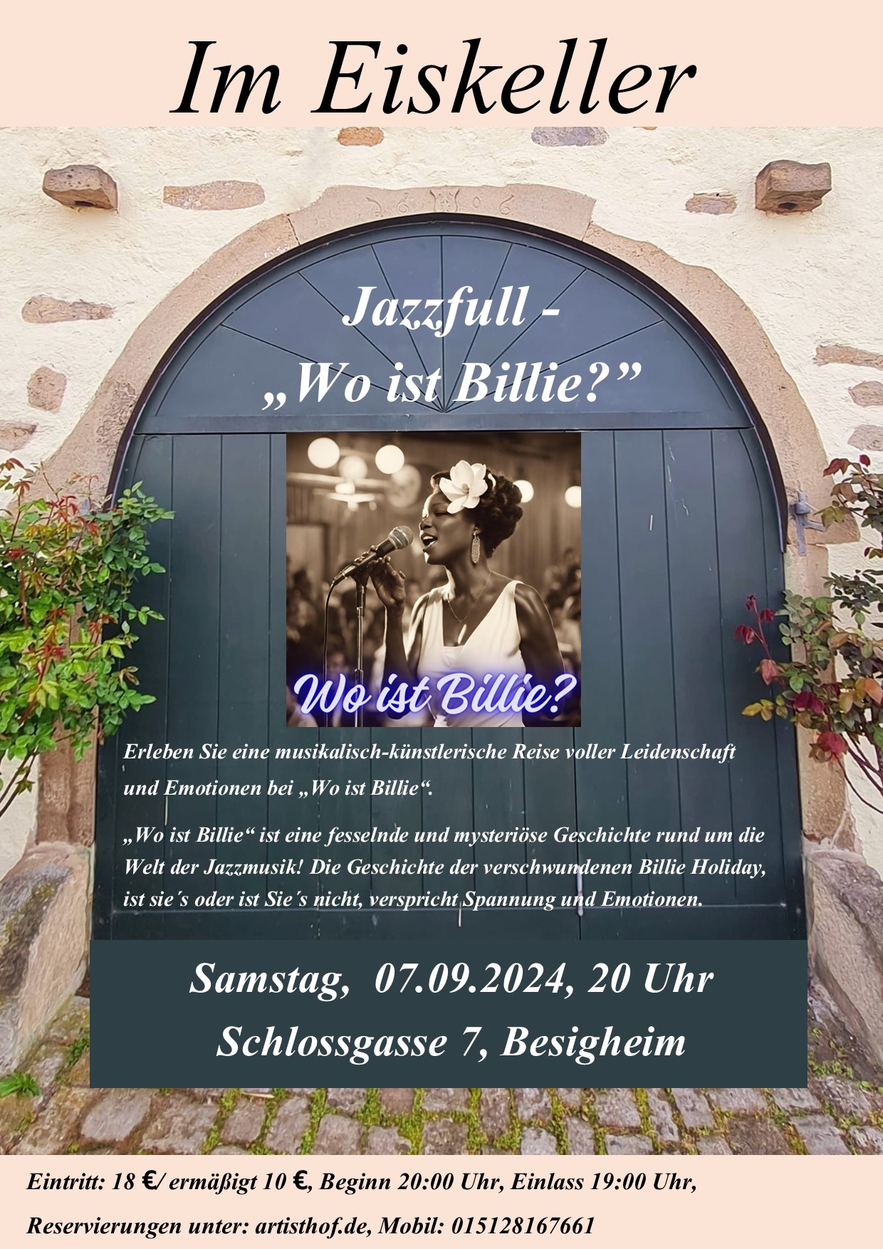 Plakat Samstag Jazzfull Wo ist Billie