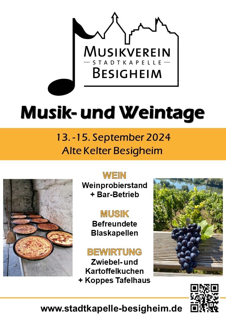 Plakat Musik und Weintage 2024