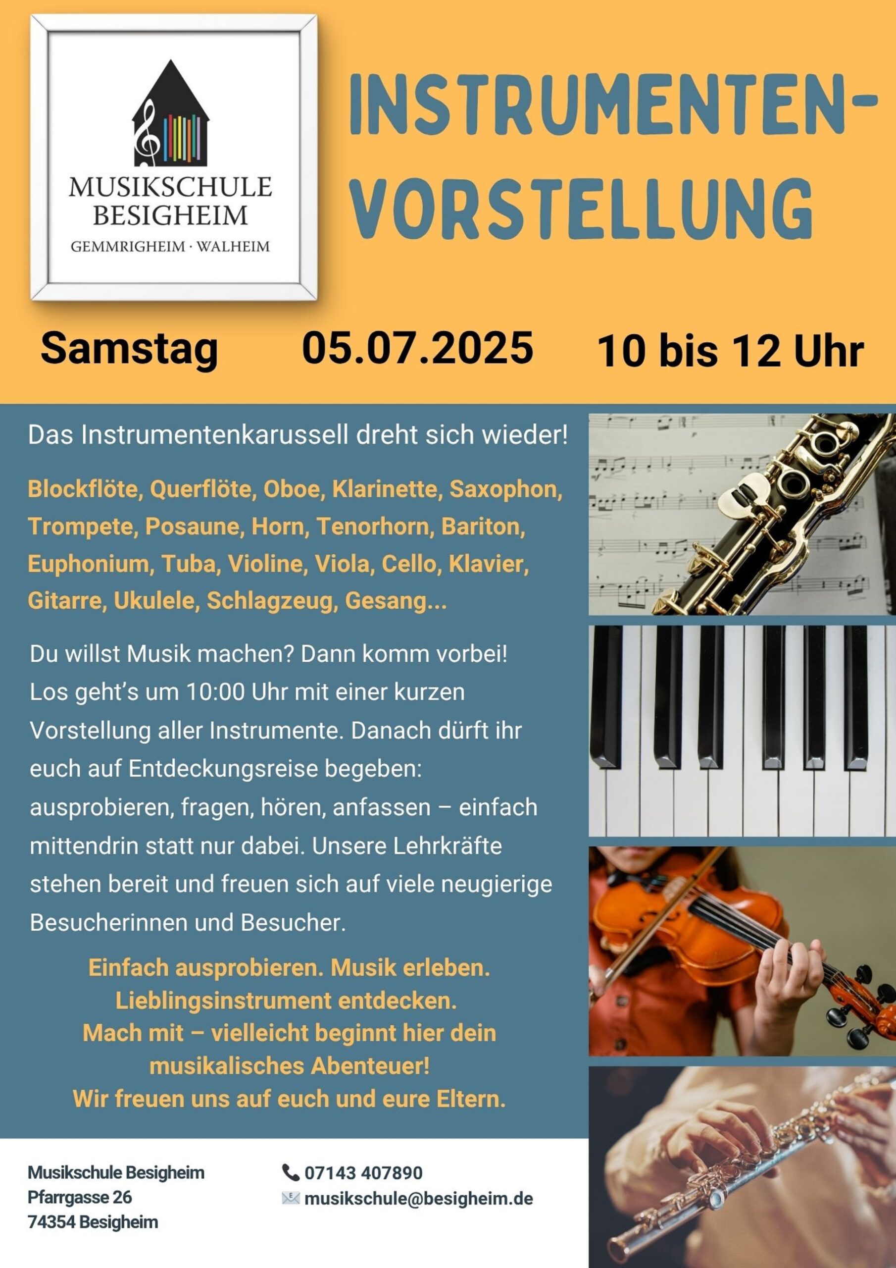 Instrumenten Vorstellung 05.07.2025 Plakat scaled