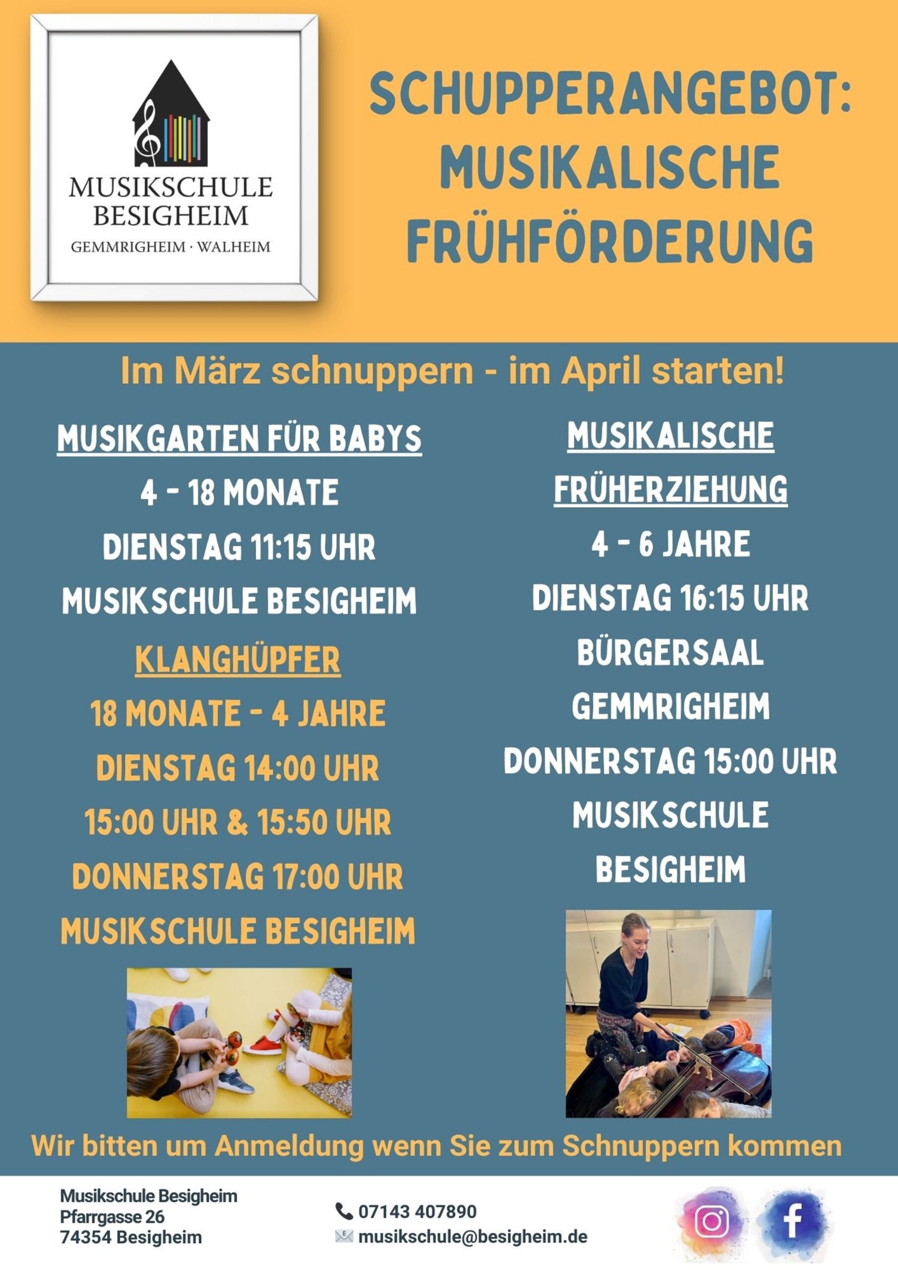Musikalische Fruehfoerderung Plakat Im Maerz schnuppern im April starten 2026 scaled