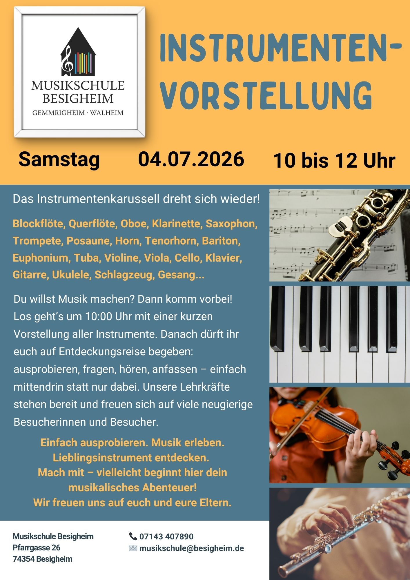 Instrumenten Vorstellung 04.07.2026