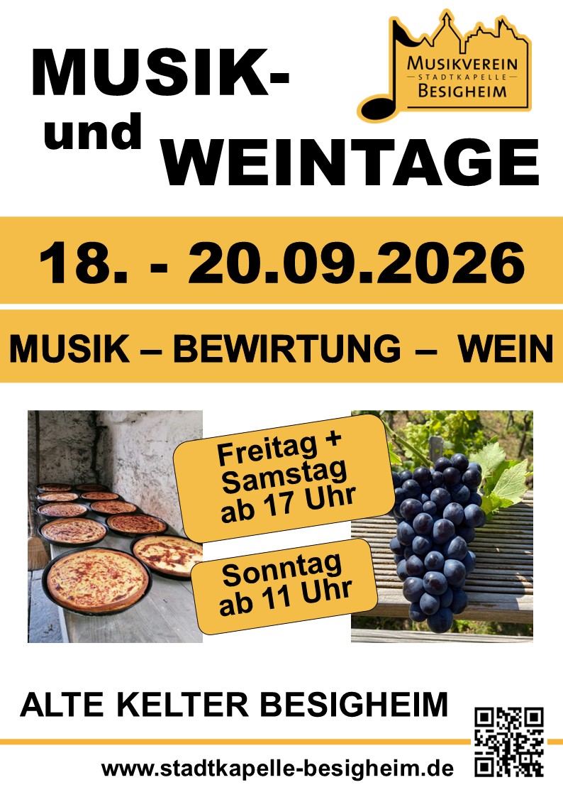 Plakat Musik und Weintage 2026 A4